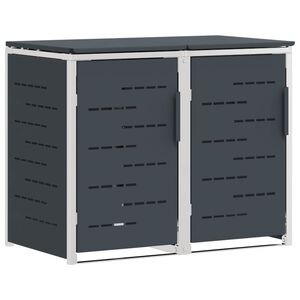 vidaXL Afvalbak opslag Antracietkleurig 138 x 77,5 x 112,5 cm