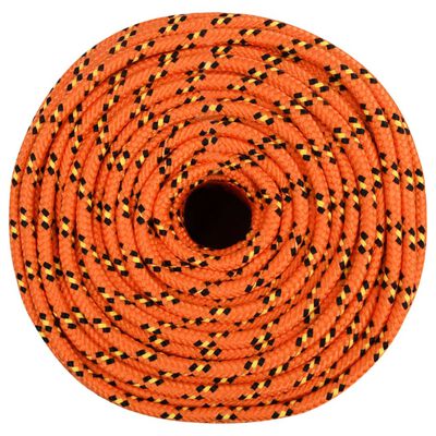 vidaXL Boottouw 6 mm 100 m polypropyleen oranje