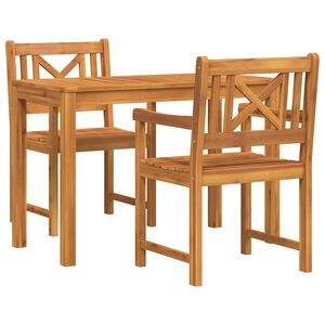vidaXL Tuin eettafelset 3 st Bruin Massief Acaciahout
