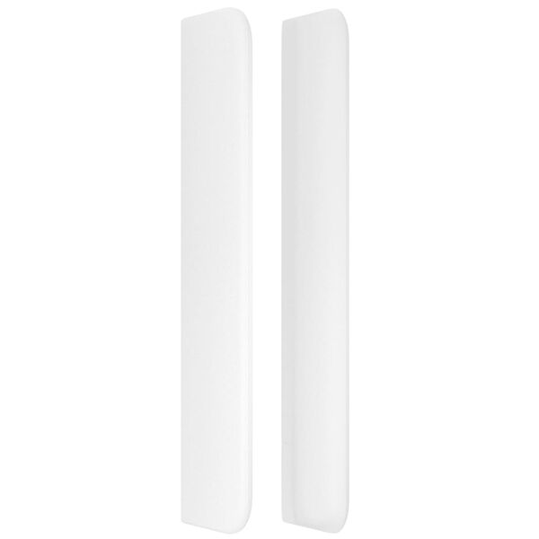 vidaXL Hoofdbord met randen 203x16x118/128 cm kunstleer wit