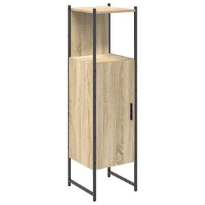 vidaXL Badkamer Kast met plank Beige 33 x 33 x 120,5 cm Bewerkt hout