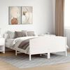 vidaXL Bedframe zonder matras massief grenenhout wit 140x190 cm