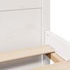 vidaXL Bedframe met hoofdbord massief grenenhout wit 135x190 cm