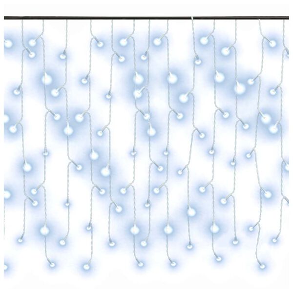 vidaXL Lichtgordijn met 400 LED's en 8 functies 10 m koudwit