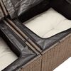 vidaXL 8-delige Loungeset met kussens poly rattan bruin