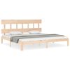 vidaXL Bedframe met hoofdbord massief hout