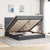 vidaXL Ottoman bed met matrassen 180x200cm fluweel donkergrijs