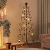 vidaXL Kerstdecoratie kerstboom 180 cm metaal zwart