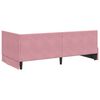 vidaXL Hoekbedframe met hoofdeinde Roze 90 cm x 190 cm Fluweel