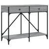 vidaXL Wandtafel 100x39x78,5 cm bewerkt hout grijs sonoma eikenkleurig