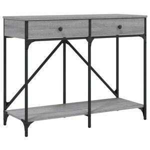 vidaXL Wandtafel 100x39x78,5 cm bewerkt hout grijs sonoma eikenkleurig