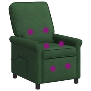vidaXL Massage-relaxstoel Donkergroen 69 x 95 x 101 cm Stof