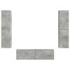 vidaXL Tv-meubelset 6 pcs Beton Grijs Bewerkt hout