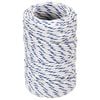 vidaXL Multifunctioneel gebruikstouw 2 mm 25 m Wit en Blauw PP