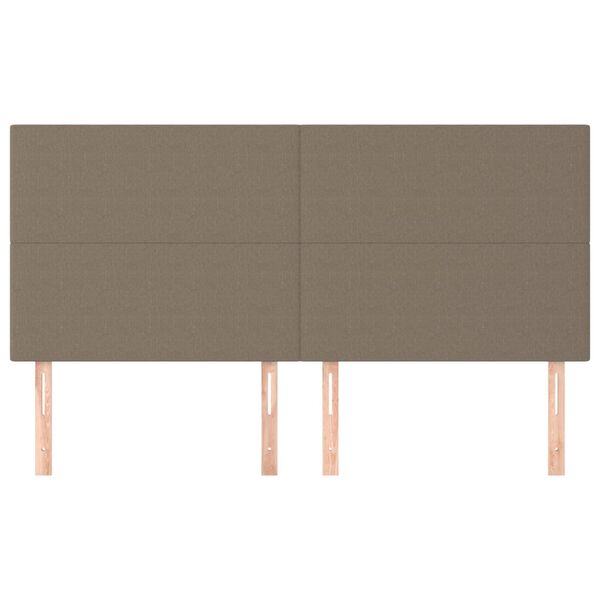 vidaXL Hoofdbord taupe 160x5x118/128 cm Stof