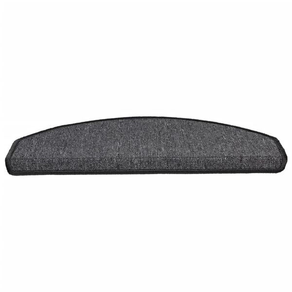 vidaXL Trapmatten 15 st 65x24x4 cm Antraciet Halfrond Groot