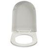 vidaXL Toiletbril soft-close vierkant wit