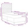 vidaXL Boxspringbed met matras met hoofdeinde Zwart 80 x 200 cm Stof