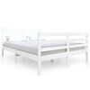 vidaXL Bedframe massief hout wit 140x190 cm