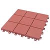 vidaXL Terras Tegel 10 st Rood 30,5 x 30,5 x 2,2 cm Polypropyleen
