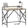 vidaXL Bureau met plank Sonoma Eiken 100 x 50 x 86,5 cm Bewerkt hout