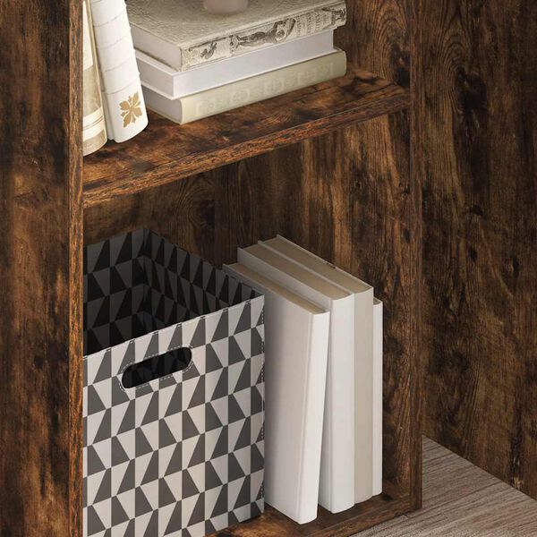 vidaXL Boekenkast 40x30x77 cm bewerkt hout gerookt eikenkleurig