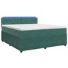 vidaXL Boxspringbed met matras Donkergroen 140 x 200 cm Fluweel