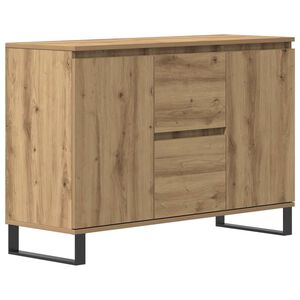 vidaXL Dressoir 101,5x35x70 cm bewerkt hout artisanaal eikenkleurig