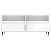 vidaXL Tv-meubel 100x34,5x44,5 cm bewerkt hout hoogglans wit