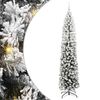 vidaXL Kunstkerstboom Groen 240 cm PVC en Staal en Kunststof