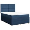 vidaXL Boxspring met matras stof blauw 140x200 cm