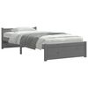 vidaXL Bedframe massief hout grijs 75x190 cm