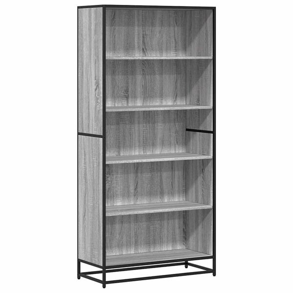 vidaXL Boekenkast 80,5x35x170,5 cm bewerkt hout grijs sonoma eiken
