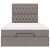 vidaXL Ottoman bed met matras 120x190 cm stof taupe