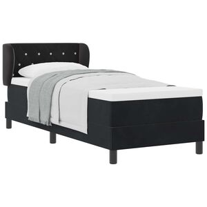 vidaXL Boxspringbed met hoofdeinde Zwart 80 x 200 cm Fluweel