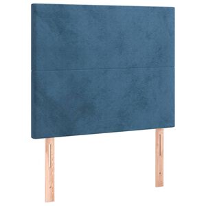 vidaXL Hoofdbord donkerblauw 80x5x118/128 cm fluweel