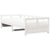 vidaXL Slaapbank met matras 90x200 cm massief grenenhout wit