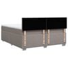 vidaXL Boxspring met matras stof taupe 200x200 cm