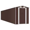vidaXL Tuinschuur 192x938x223 cm gegalvaniseerd staal donkerbruin