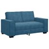 vidaXL 3-delige Loungeset met kussens fluweel blauw