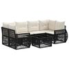 vidaXL Tuinbankenset 7 st Zwart poly rattan