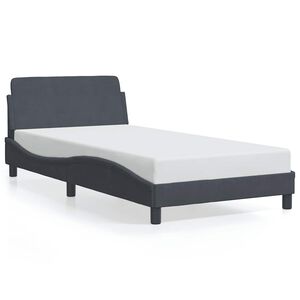 vidaXL Bedframe "Dover" 100x200 cm fluweel donkergrijs