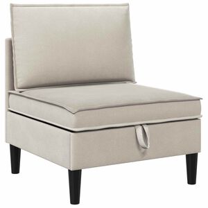 vidaXL Middelse Sofa met Opbergruimte Havermout Fluweel