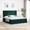 vidaXL Ottoman bed met matrassen en LED's 200x200cm fluweel