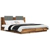 vidaXL Bedframe met Hoofdeinde Oud Hout 180 x 200 cm Bewerkt hout