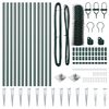 vidaXL Afrasteringspaal Groen 25 x 0,6 m (36 mm gaas) Staal en PVC