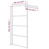 vidaXL Inloopdouchewand 100x195 cm mat ESG-glas zwart