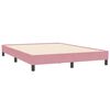 vidaXL Boxspring met matras fluweel roze 160x210 cm