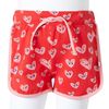 Kindershort met trekkoord 116 rood