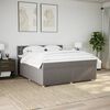 vidaXL Boxspring met matras stof taupe 180x200 cm